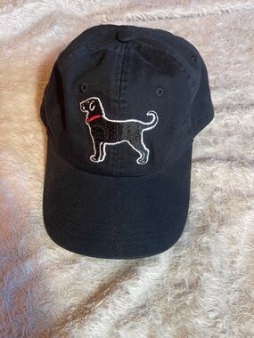 The Black Dog Black Baseball Cap with Red-Collared Dog Patch
